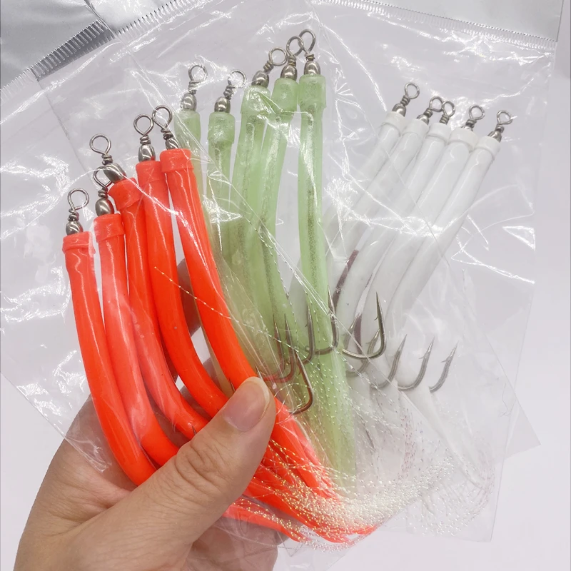 1/5Pcs CodfishFishing Eel Tube - Fishing Hook Offset のレビューと価格