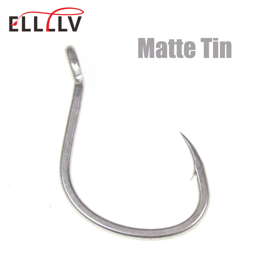 10pcs Matte Tin Anti-rust Salt - Fishing Hook Barbless のレビューと価格