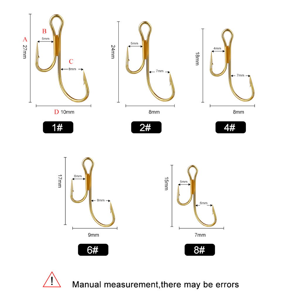 FTK 20Pcs/pack Barbed Golden D - Fishing Hook Assortment のレビューと価格