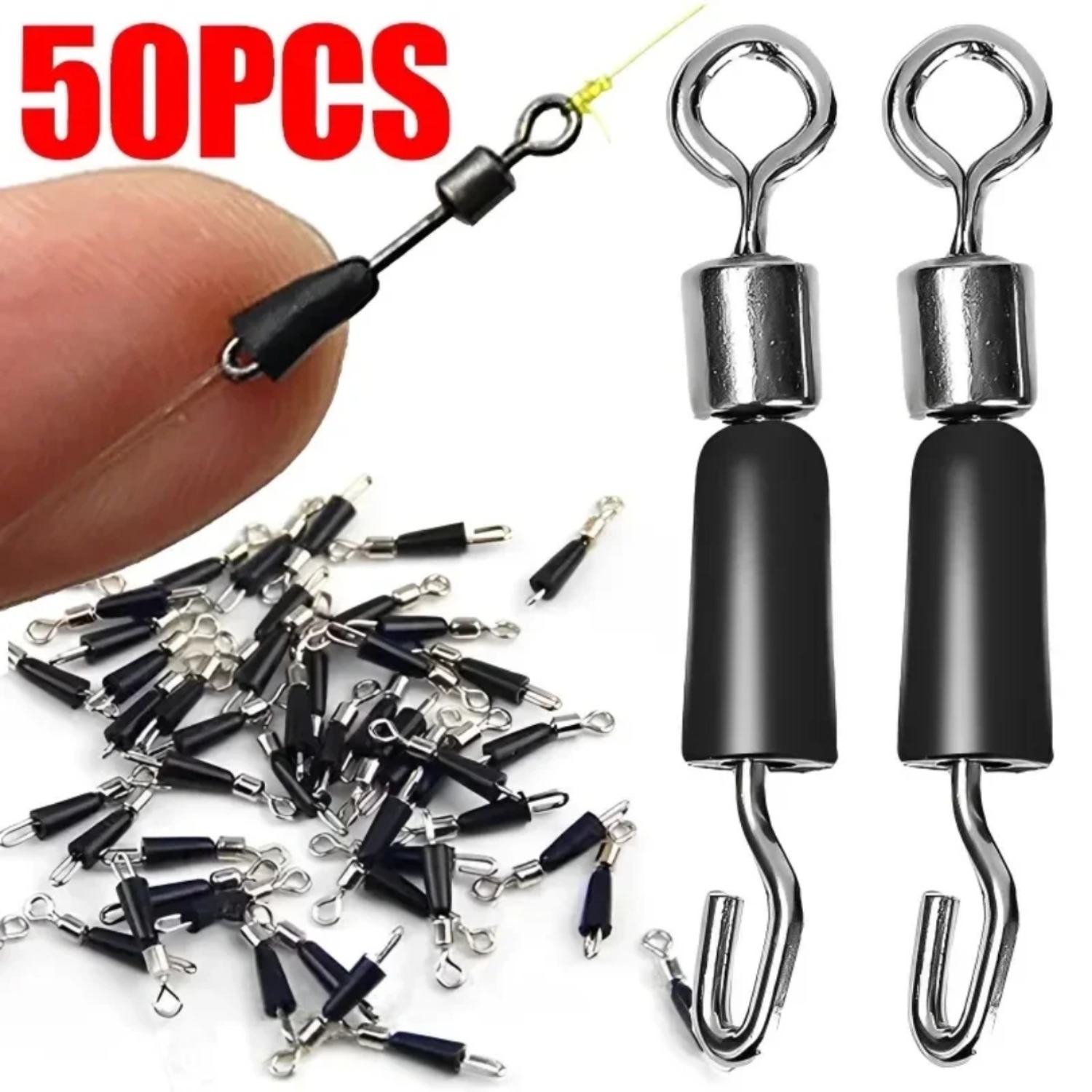 50pcs Carp Fishing Quick Chang - Fishing Hook Stainless Steel のレビューと価格