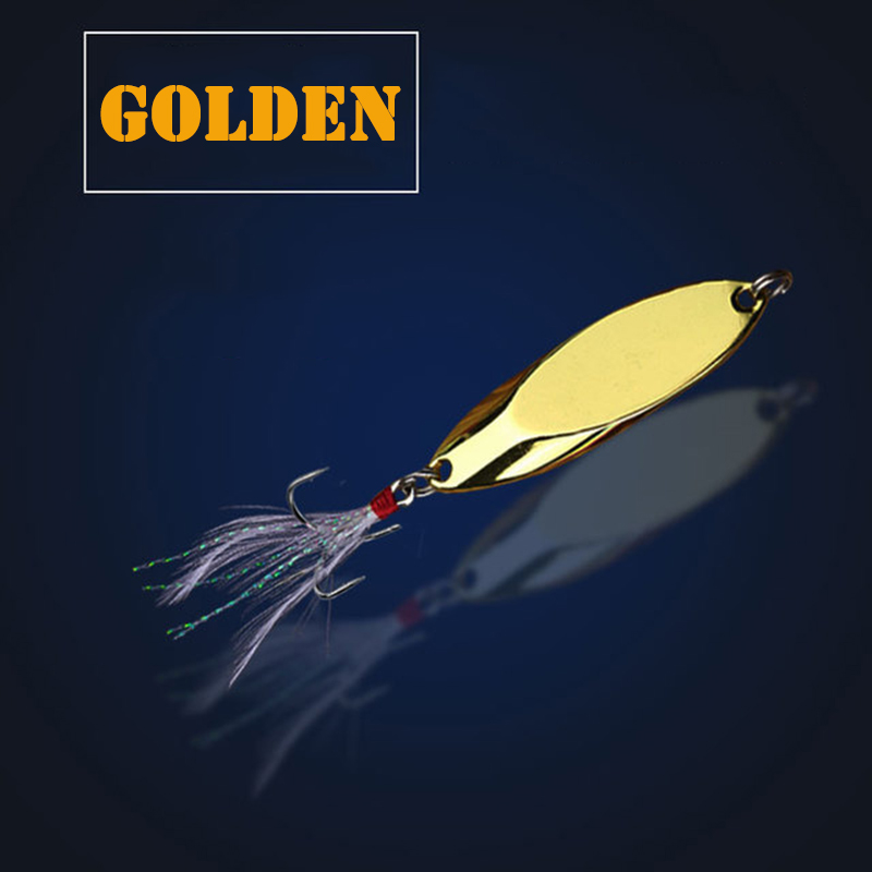 1pc 2.5g-35g Metal Spoon Lure  - Fishing Hook Treble のレビューと価格