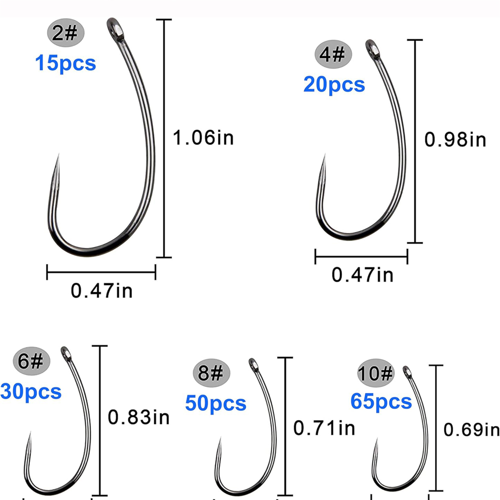 180PCS Barbless Fishing Hooks  - Fishing Hook Barbless のレビューと価格