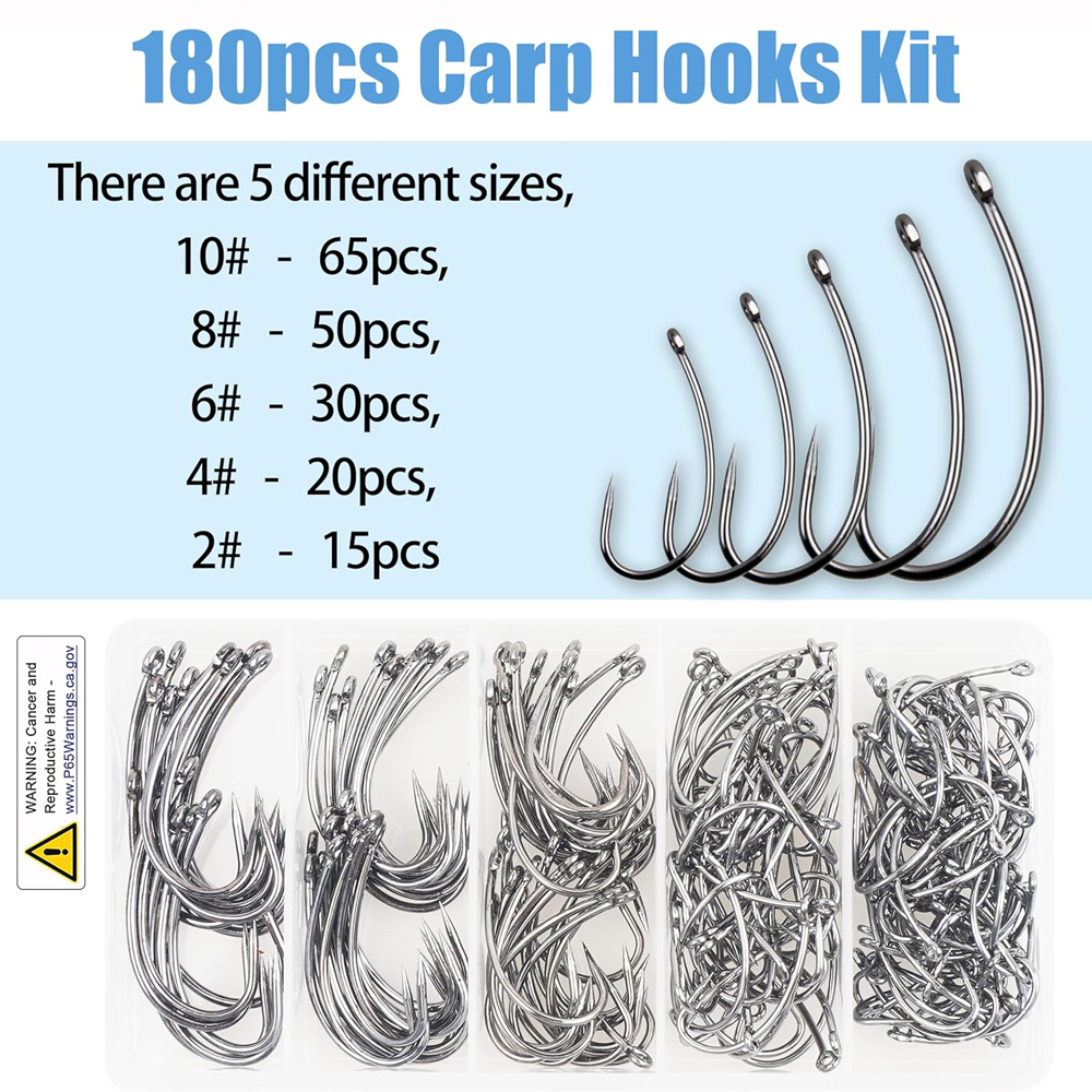 180PCS Barbless Fishing Hooks  - Fishing Hook Barbless のレビューと価格