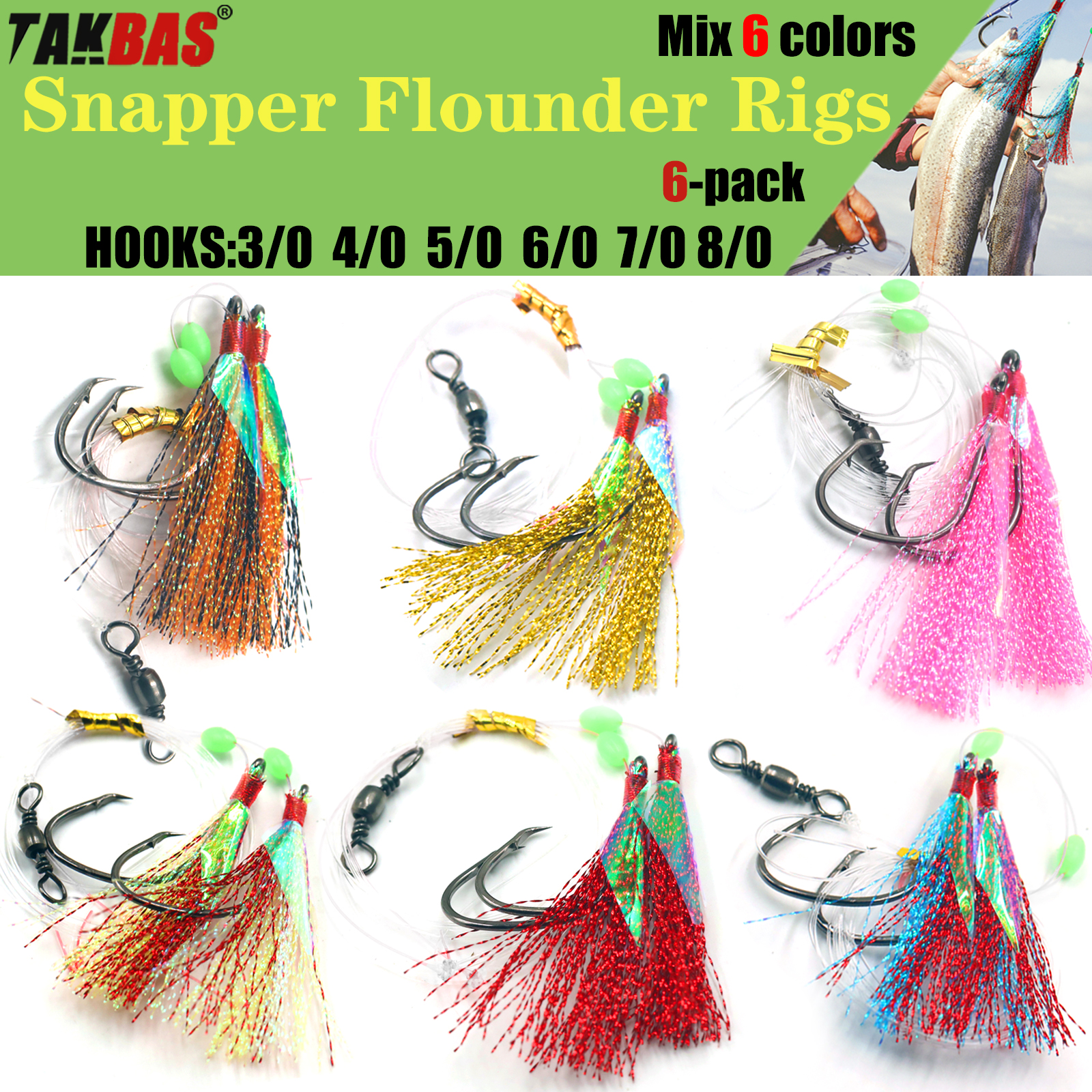 6pcs Snapper Tackle Flasher Ri - Fishing Hook Circle のレビューと価格
