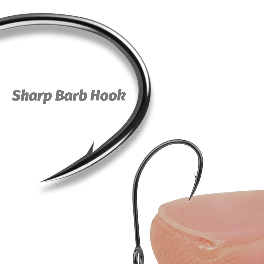 20PCS Big Ring Single Hooks 2# - Fishing Hook Circle のレビューと価格