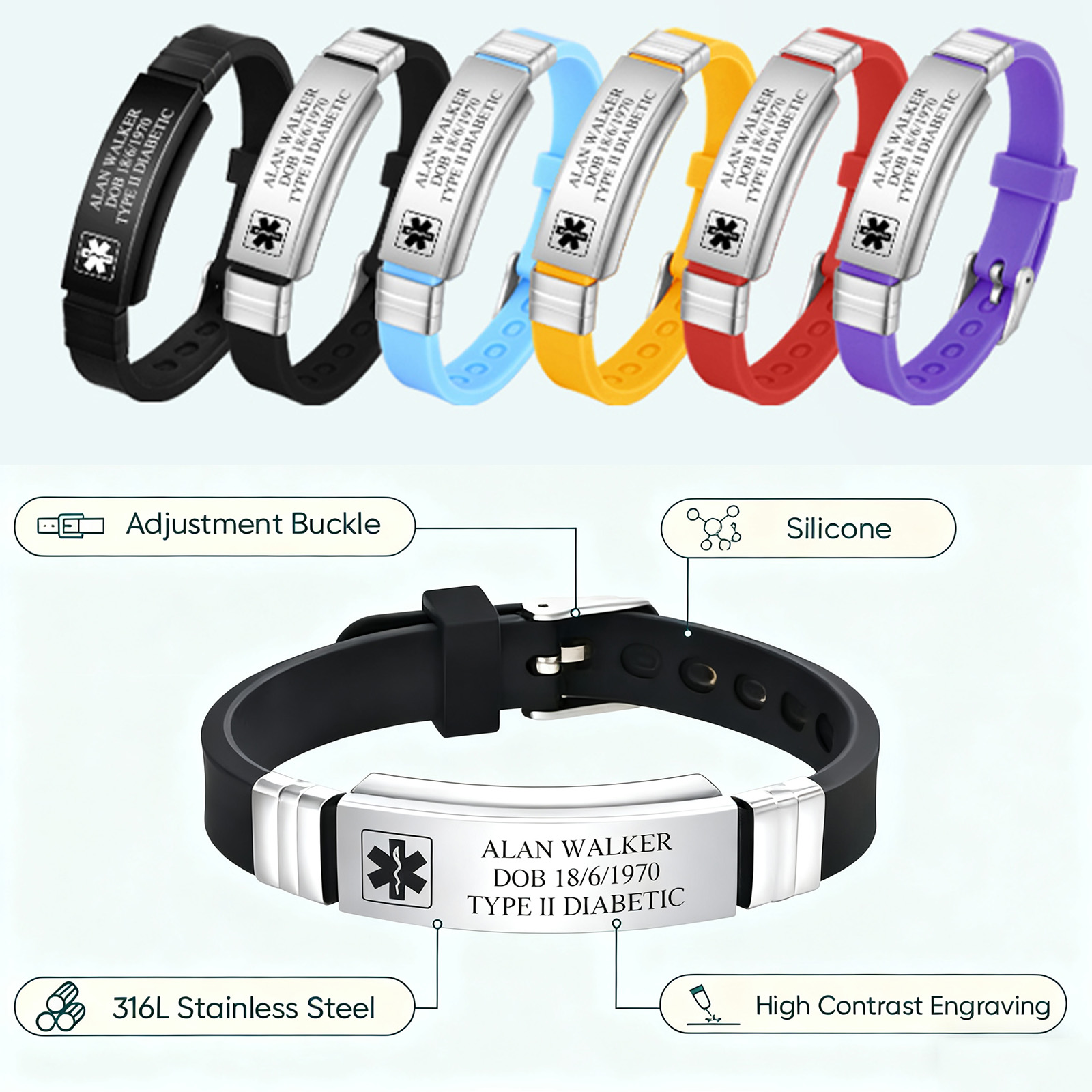 Custom Soft Silicone Bracelets - Fishing Hook のレビューと価格
