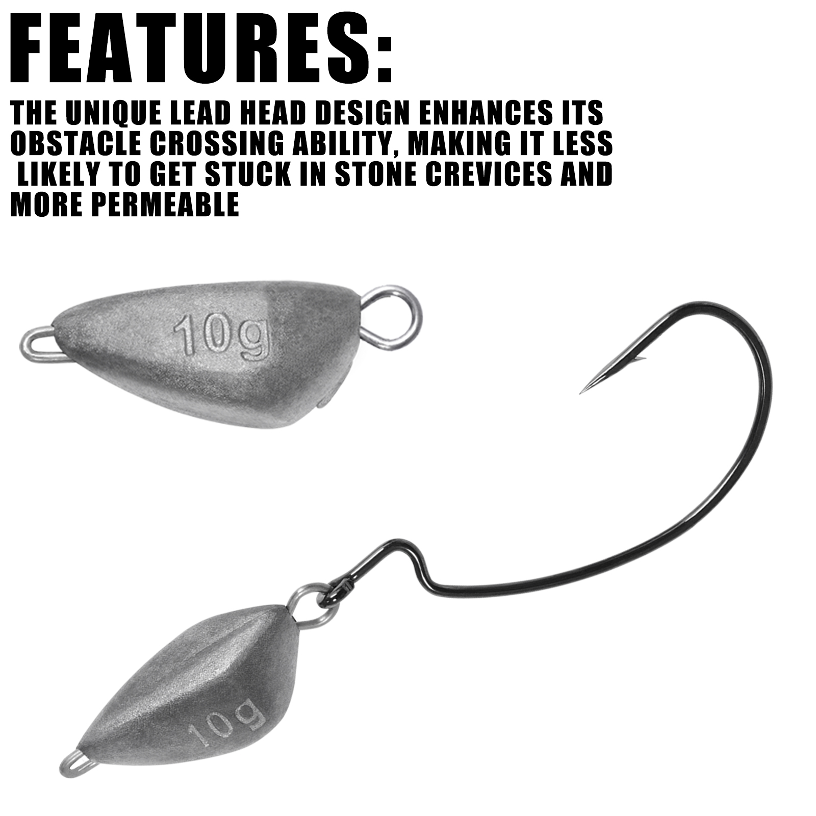 SAMOLLA 5pcs Jig Head Fishing  - Fishing Hook Jig のレビューと価格