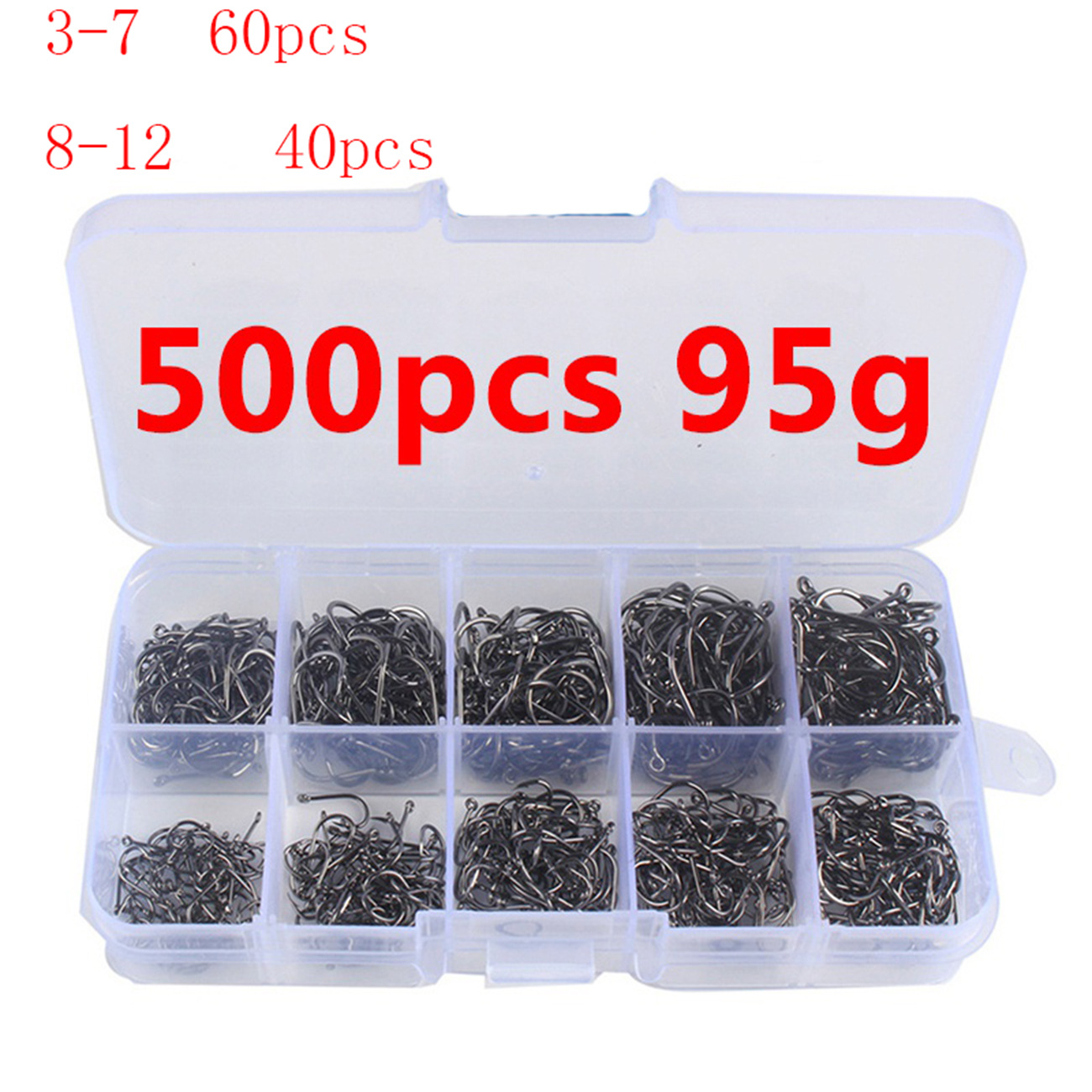 100/500pcs Fishing Hooks Set C - Fishing Hook Circle のレビューと価格