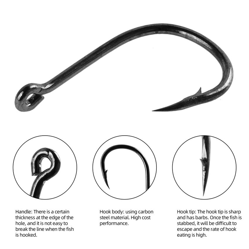 100/500pcs Fishing Hooks Set C - Fishing Hook Circle のレビューと価格