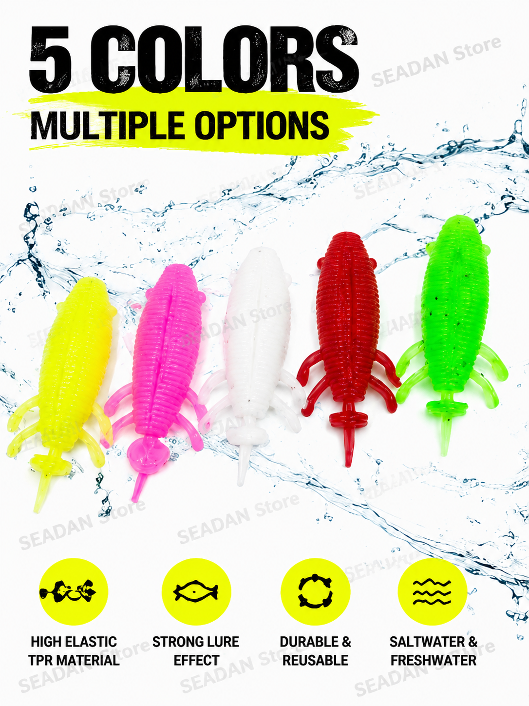 5pcs Floating Soft Frog Lure T - Fishing Hook Weedless のレビューと価格