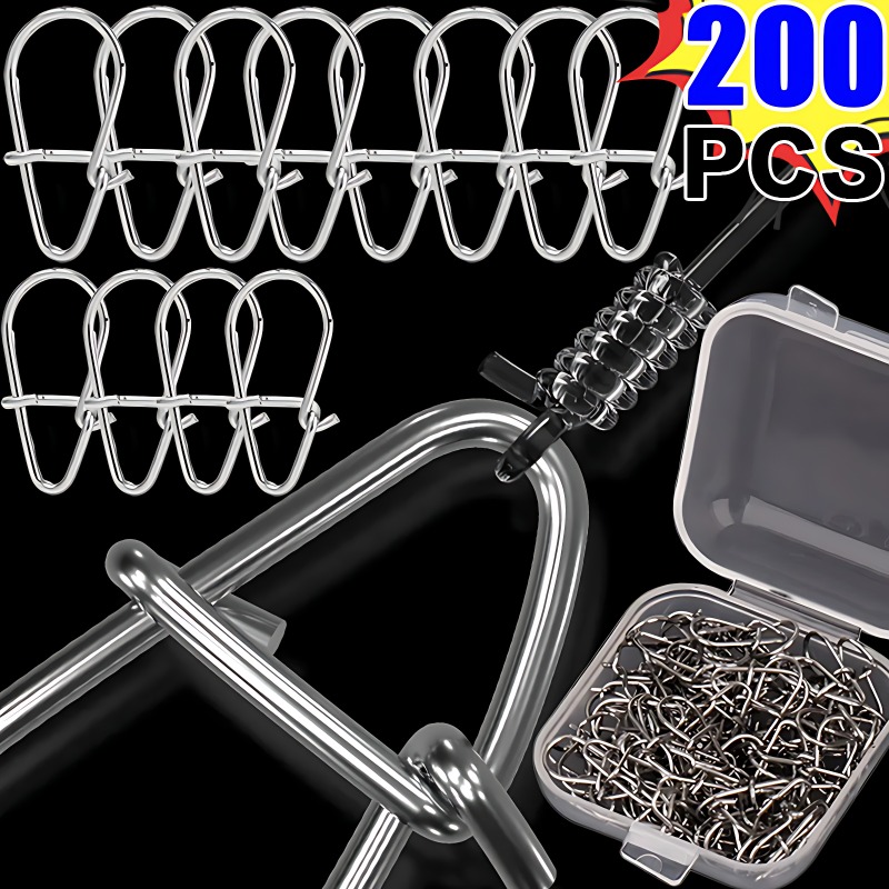100/200PCS Stainless Steel Fis - Fishing Hook Stainless Steel のレビューと価格