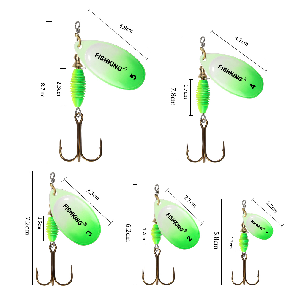 Metal Fishing Lure 4g 4.8g 7g  - Fishing Hook Treble のレビューと価格