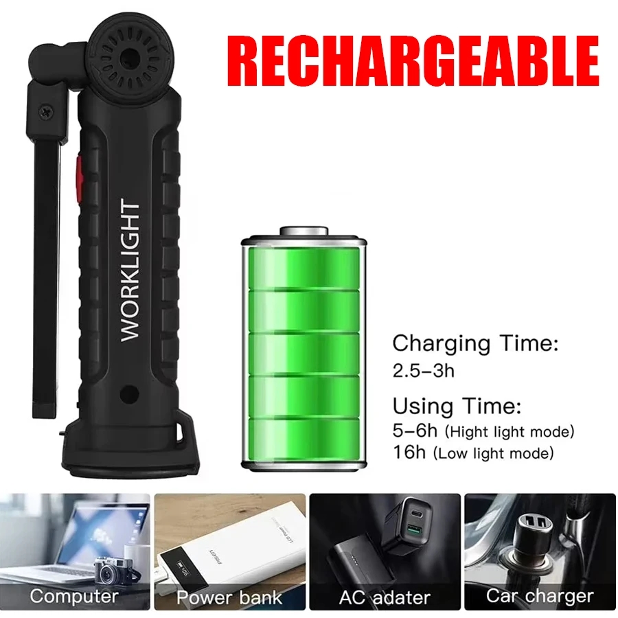 Rechargeable Magnetic Work Lig - Fishing Hook のレビューと価格