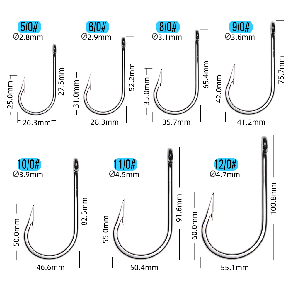 ICERIO Saltwater Anti Corrosio - Fishing Hook Barbless のレビューと価格