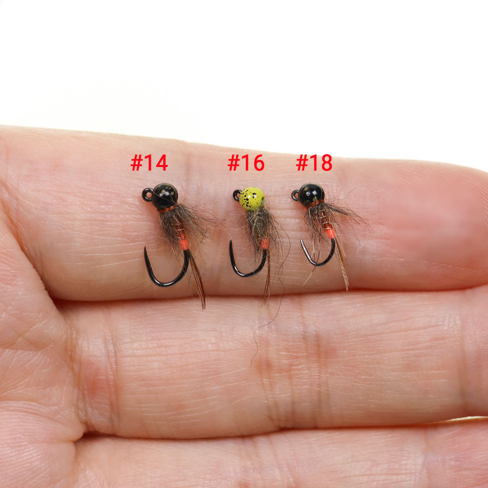 6PCS Jig Tungsten Bead Head Ny - Fishing Hook Barbless のレビューと価格