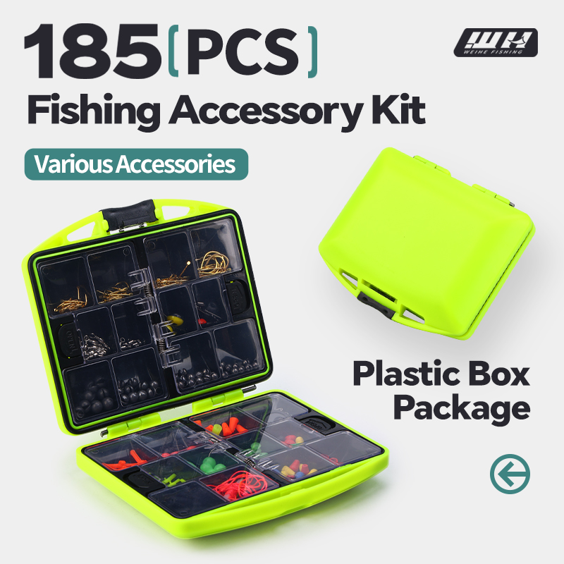 WEIHE 185pcs fishing accessori - Fishing Hook Box のレビューと価格