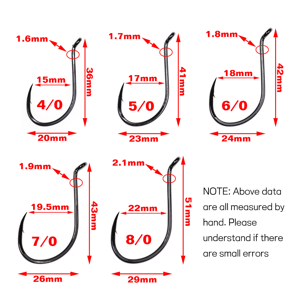Bimoo 20pcs Offset Octopus Bea - Fishing Hook Barbless のレビューと価格