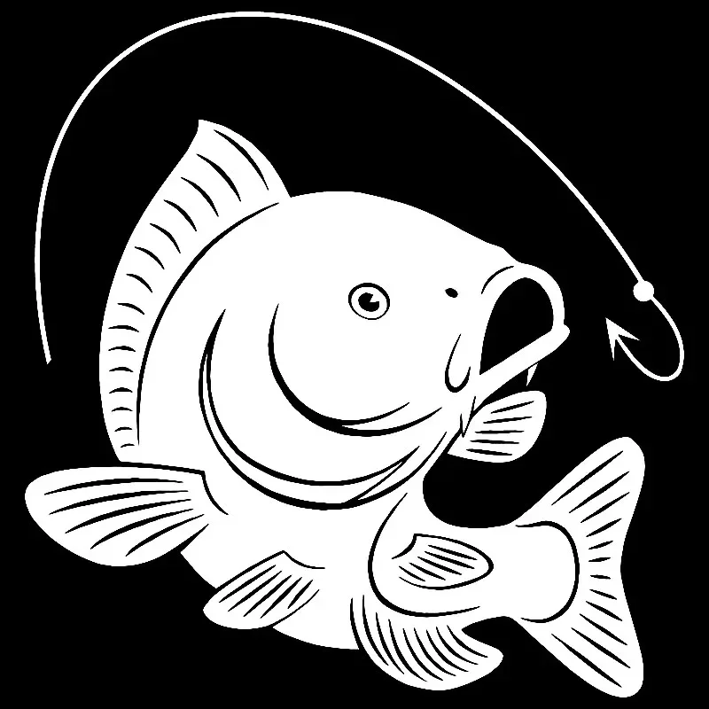 Carp Fishing Hook Decal Decora - Fishing Hook のレビューと価格