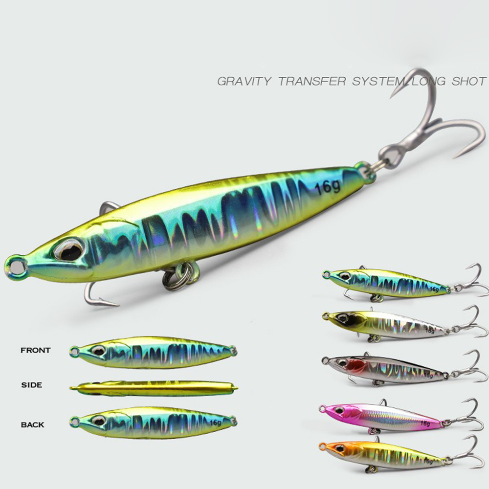 Jig Fishing Lures Metal Jiggin - Fishing Hook Treble のレビューと価格