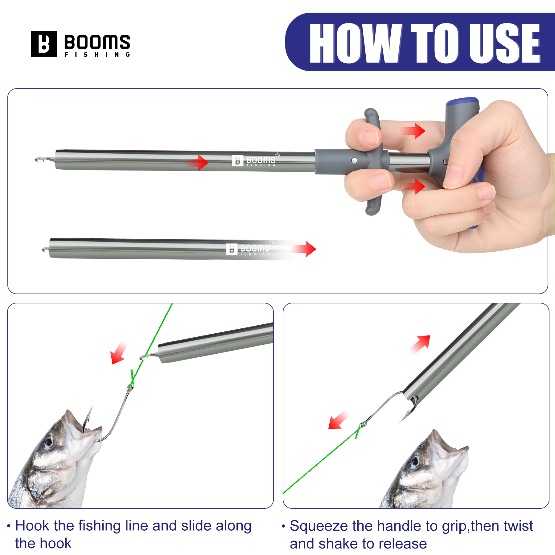 Booms Fishing XW20 Long Fish H - Fishing Hook Remover のレビューと価格