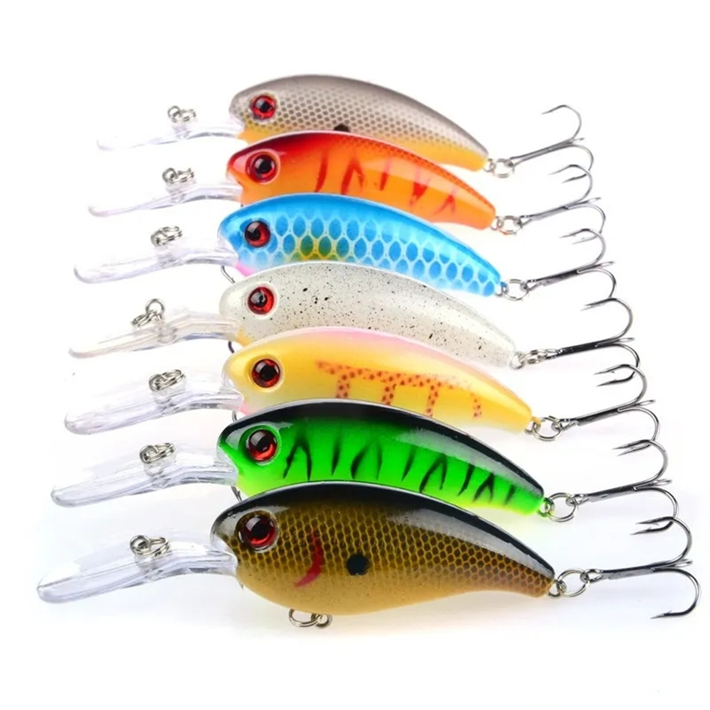 7Pcs Crankbait Fishing Lure Fl - Fishing Hook Treble のレビューと価格