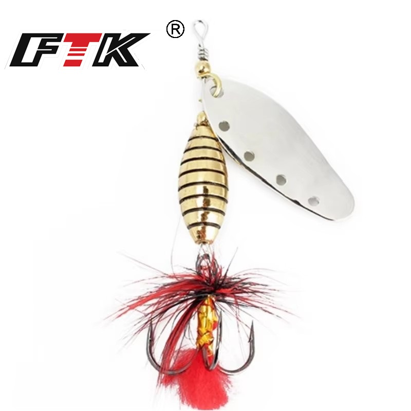 FTK 6g 12g 16g Metal Spinner B - Fishing Hook Treble のレビューと価格