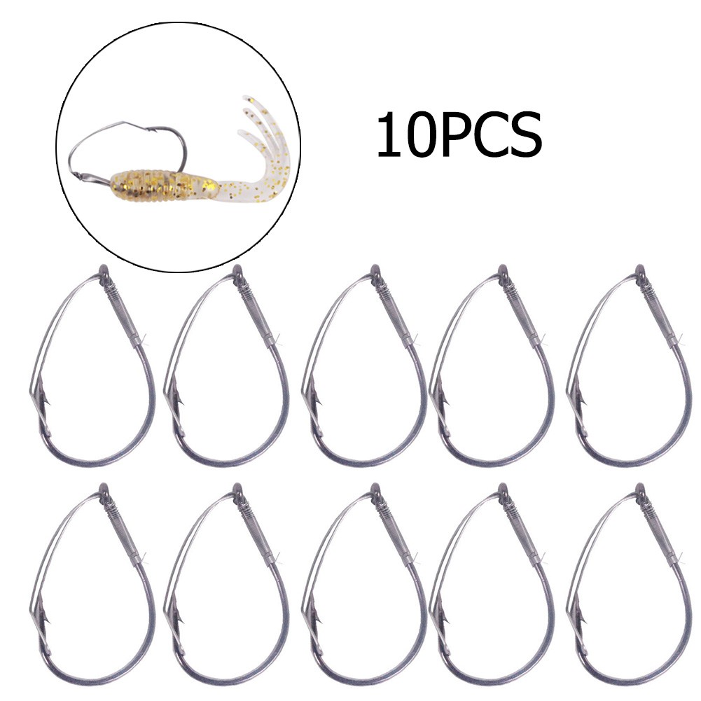 10Pcs/Box High Carbon Steel Wa - Fishing Hook Weedless のレビューと価格