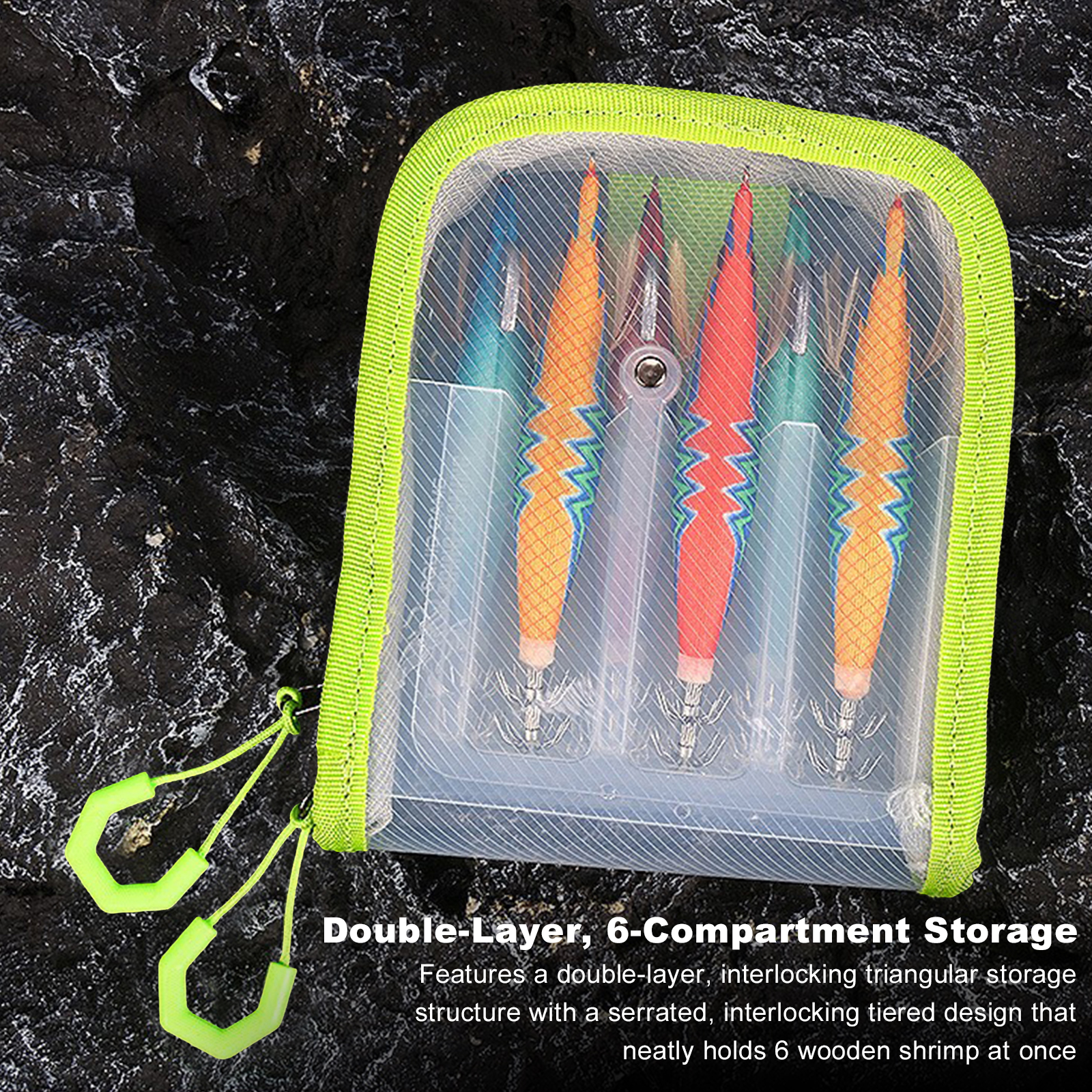 6 Grid Fishing Lure Storage Ba - Fishing Hook Jig のレビューと価格