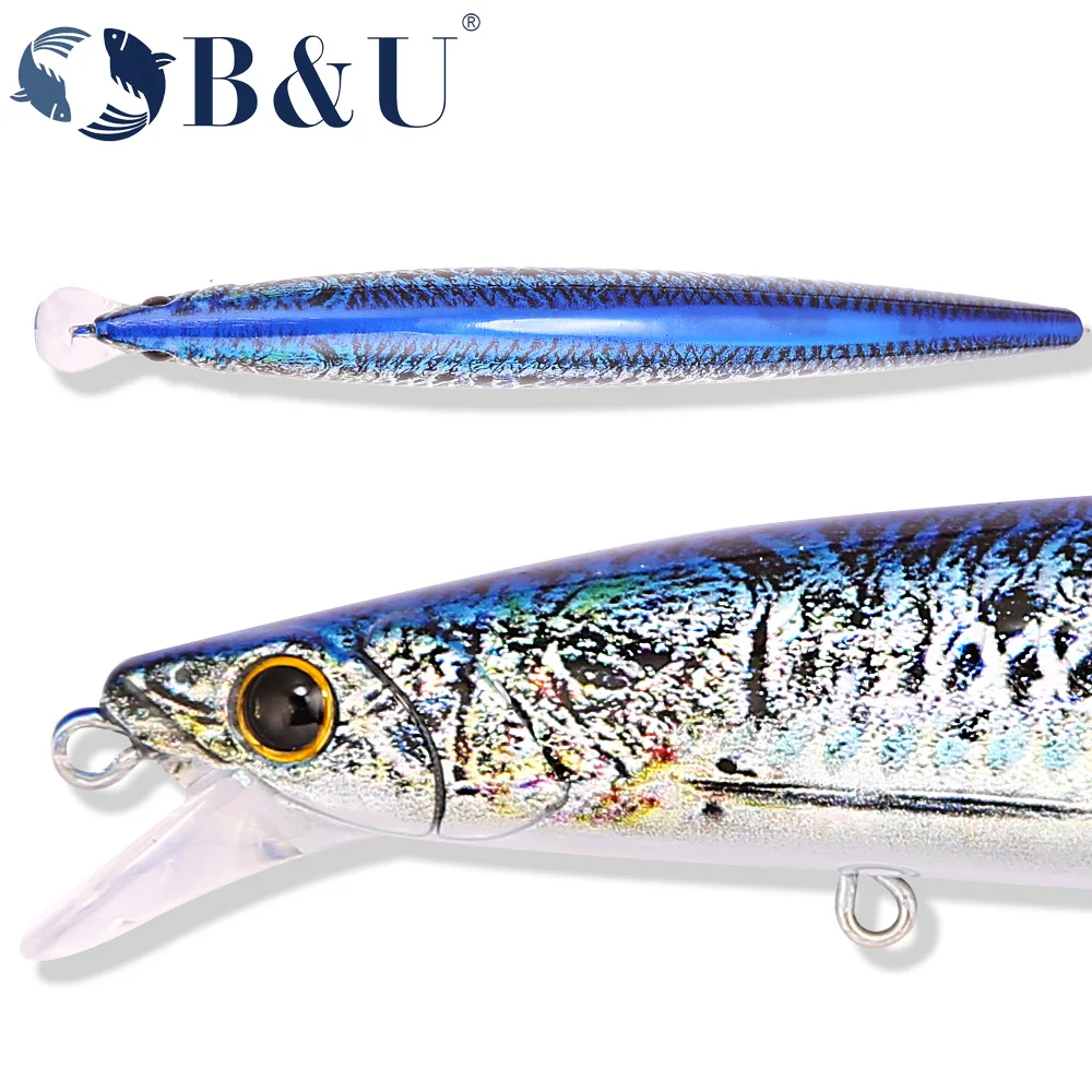B&U 163mm/33.5g Floating Long  - Fishing Hook Treble のレビューと価格