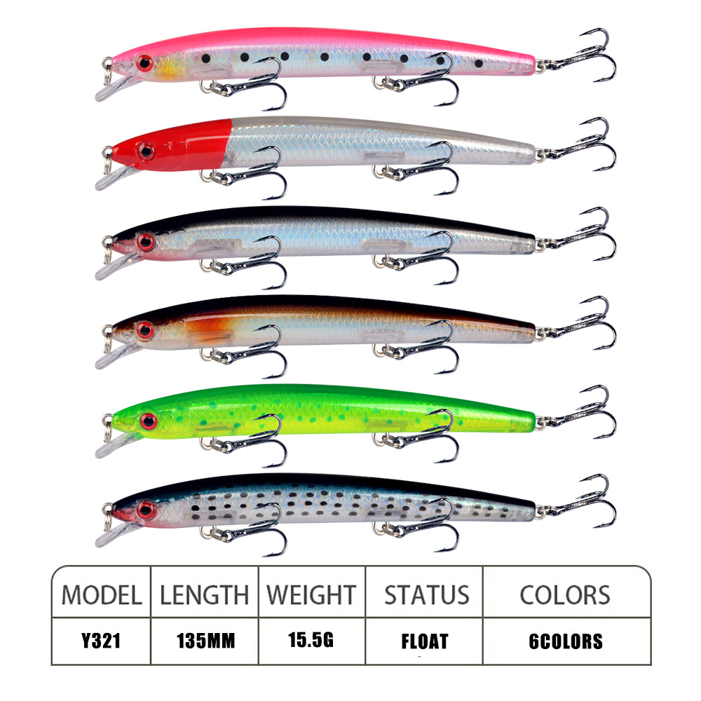 Minnow Fishing Lure 13.5cm 15. - Fishing Hook Treble のレビューと価格