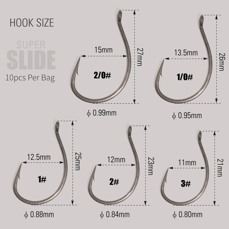 LUREHOLIC PTFE Super Slide Wac - Fishing Hook Barbless のレビューと価格