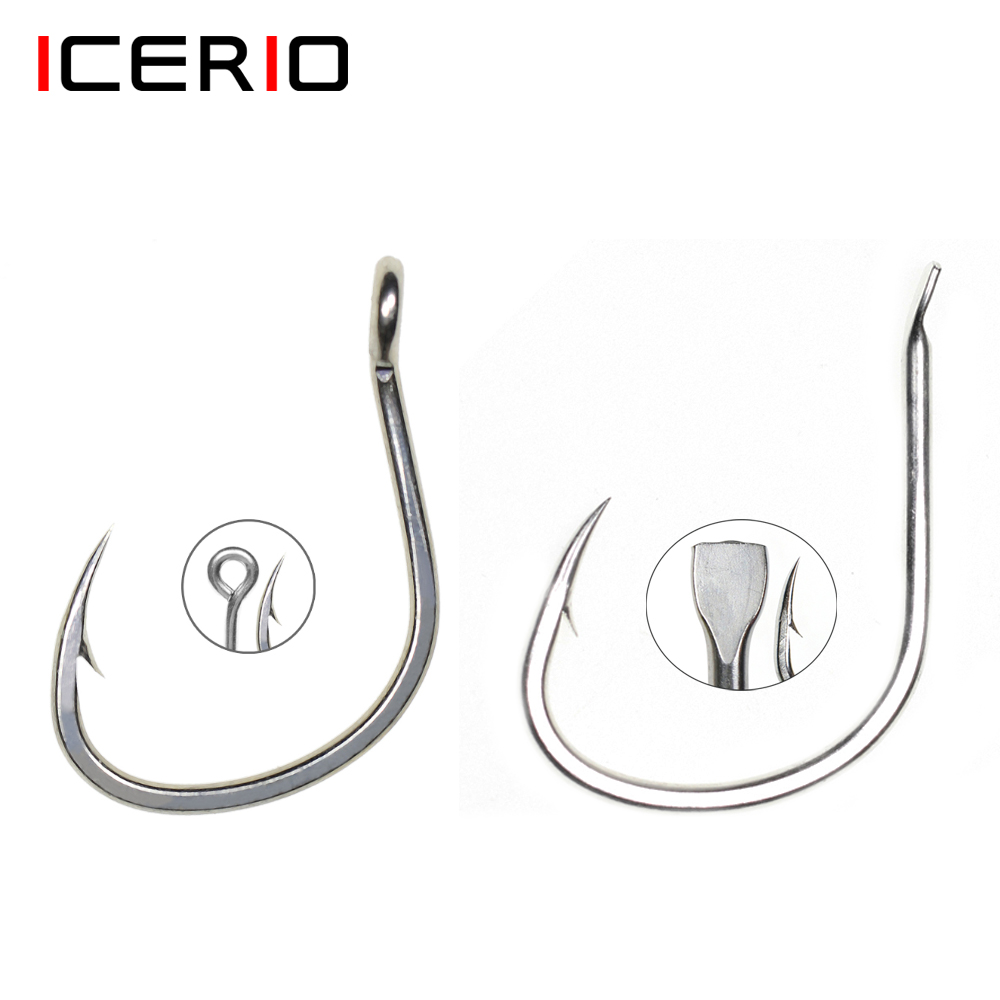 ICERIO 10PCS Matte Tin Coating - Fishing Hook Barbless のレビューと価格