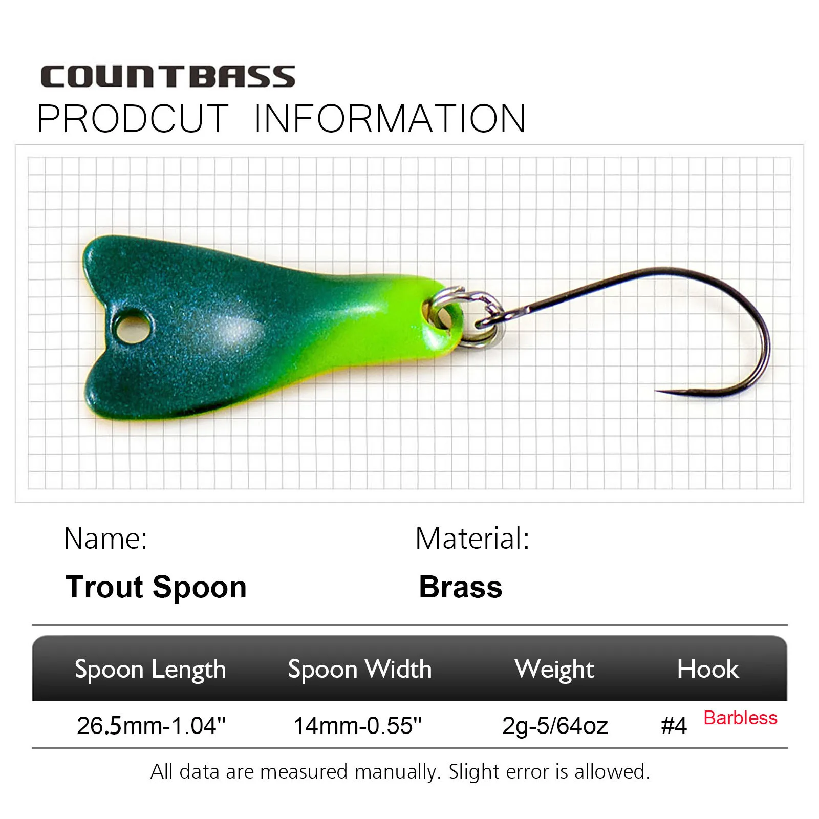 COUNTBASS 5/64oz 2g Casting Sp - Fishing Hook Barbless のレビューと価格