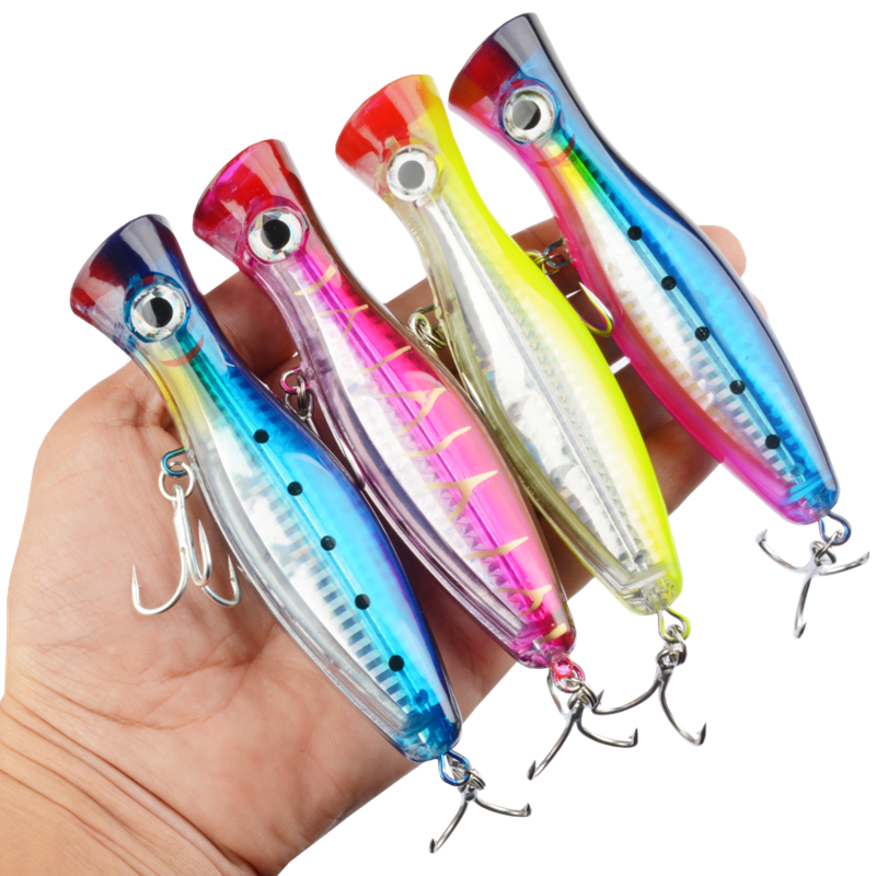 1pc 43g Big Popper Floating Wo - Fishing Hook Treble のレビューと価格
