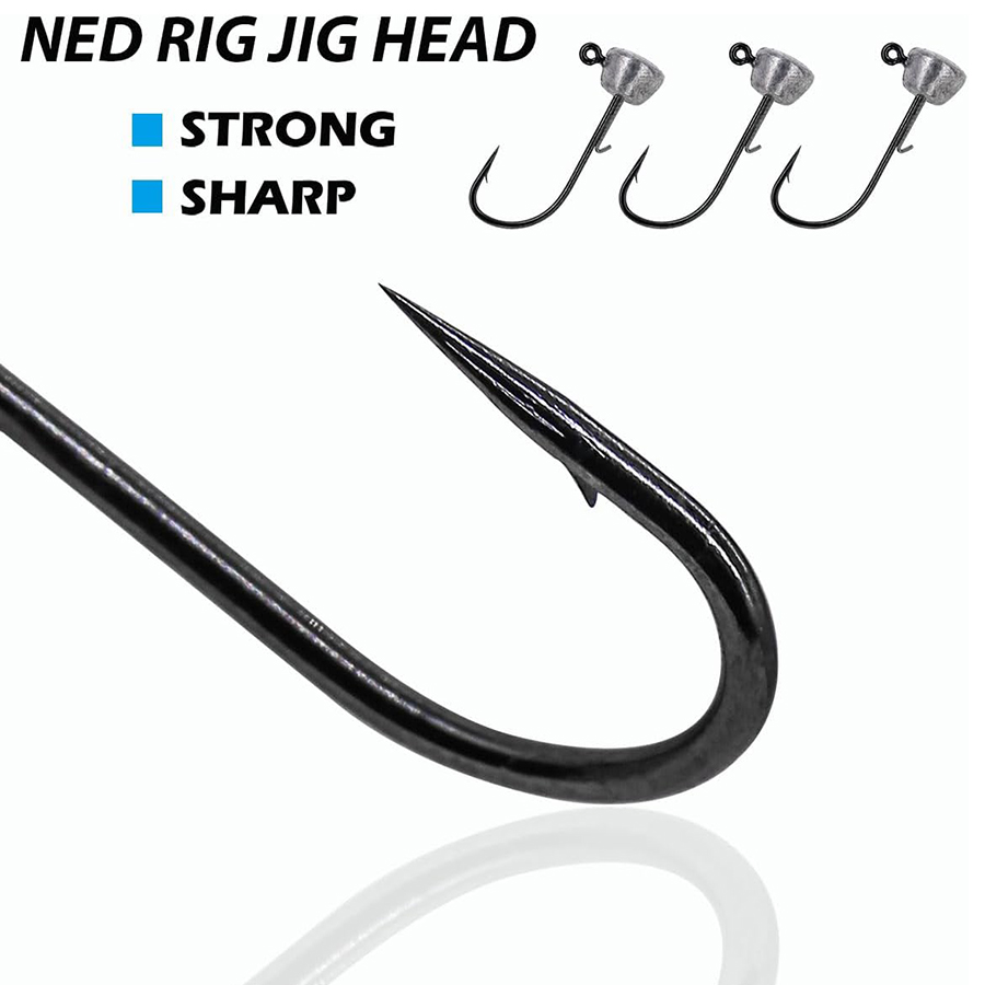 Mushroom Head Fishing Rigs Jig - Fishing Hook Weedless のレビューと価格
