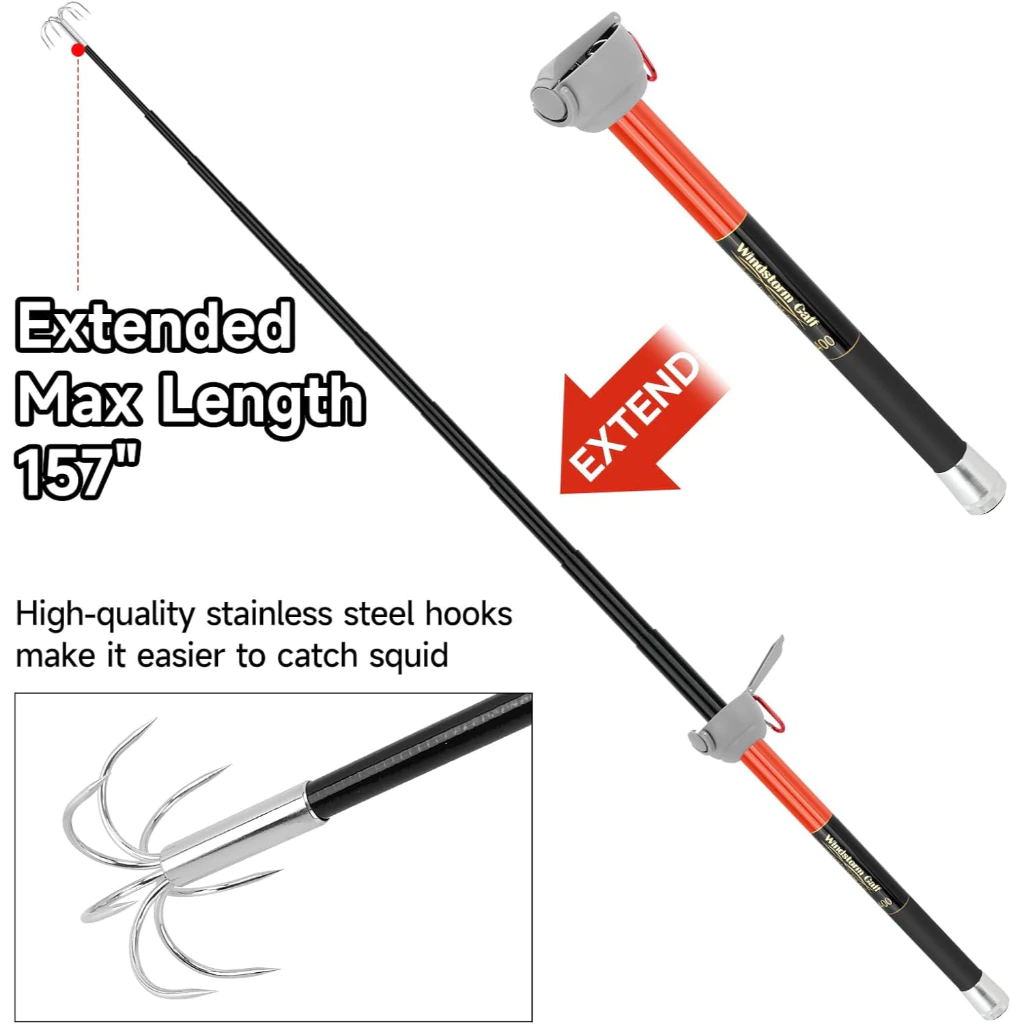 SANLIKE Fishing-Squid Gaff 3M/ - Fishing Hook Stainless Steel のレビューと価格