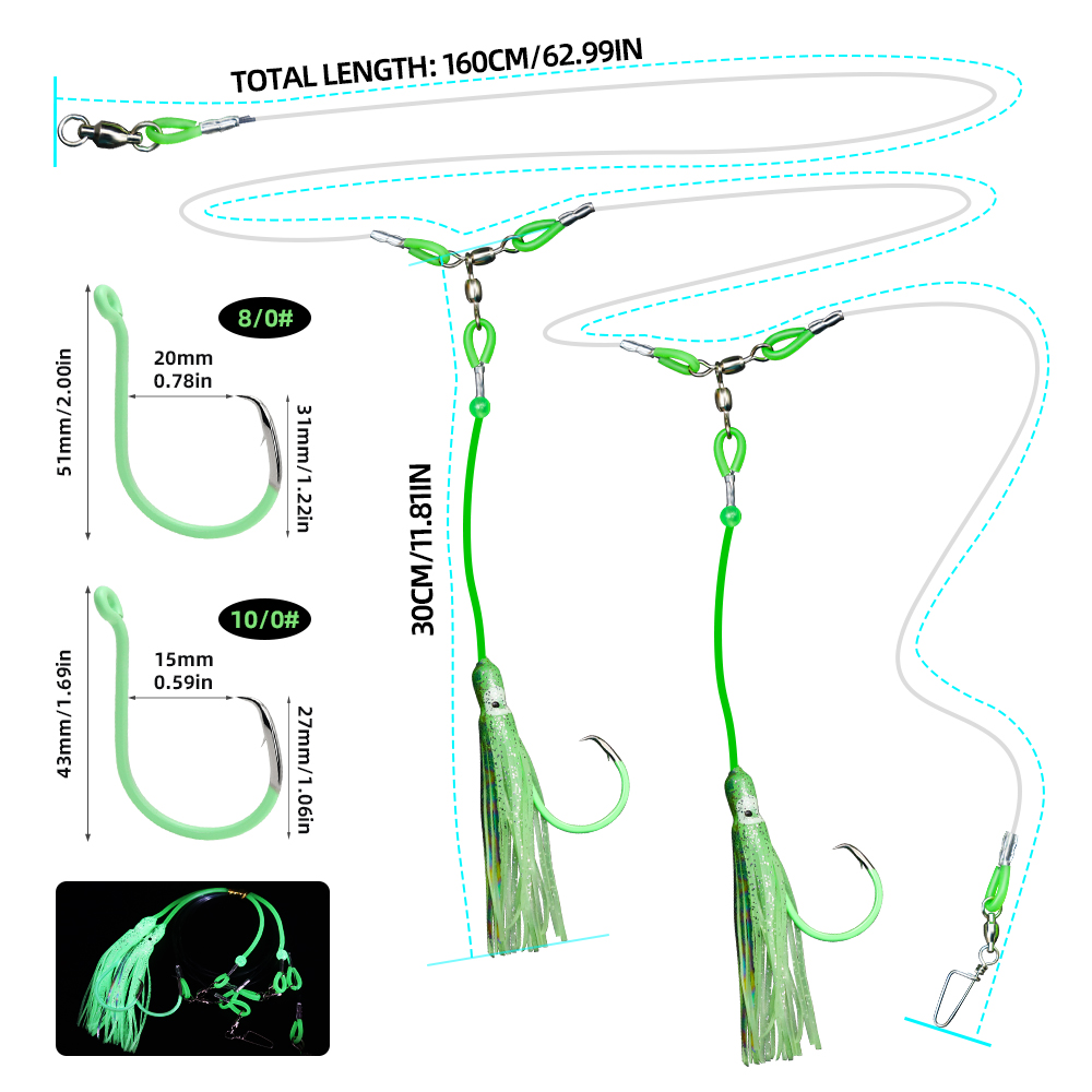 ZYZHE 1pc Deep Drop Rigs Sea F - Fishing Hook Circle のレビューと価格
