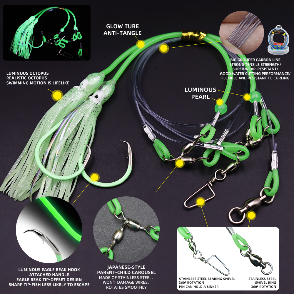 ZYZHE 1pc Deep Drop Rigs Sea F - Fishing Hook Circle のレビューと価格