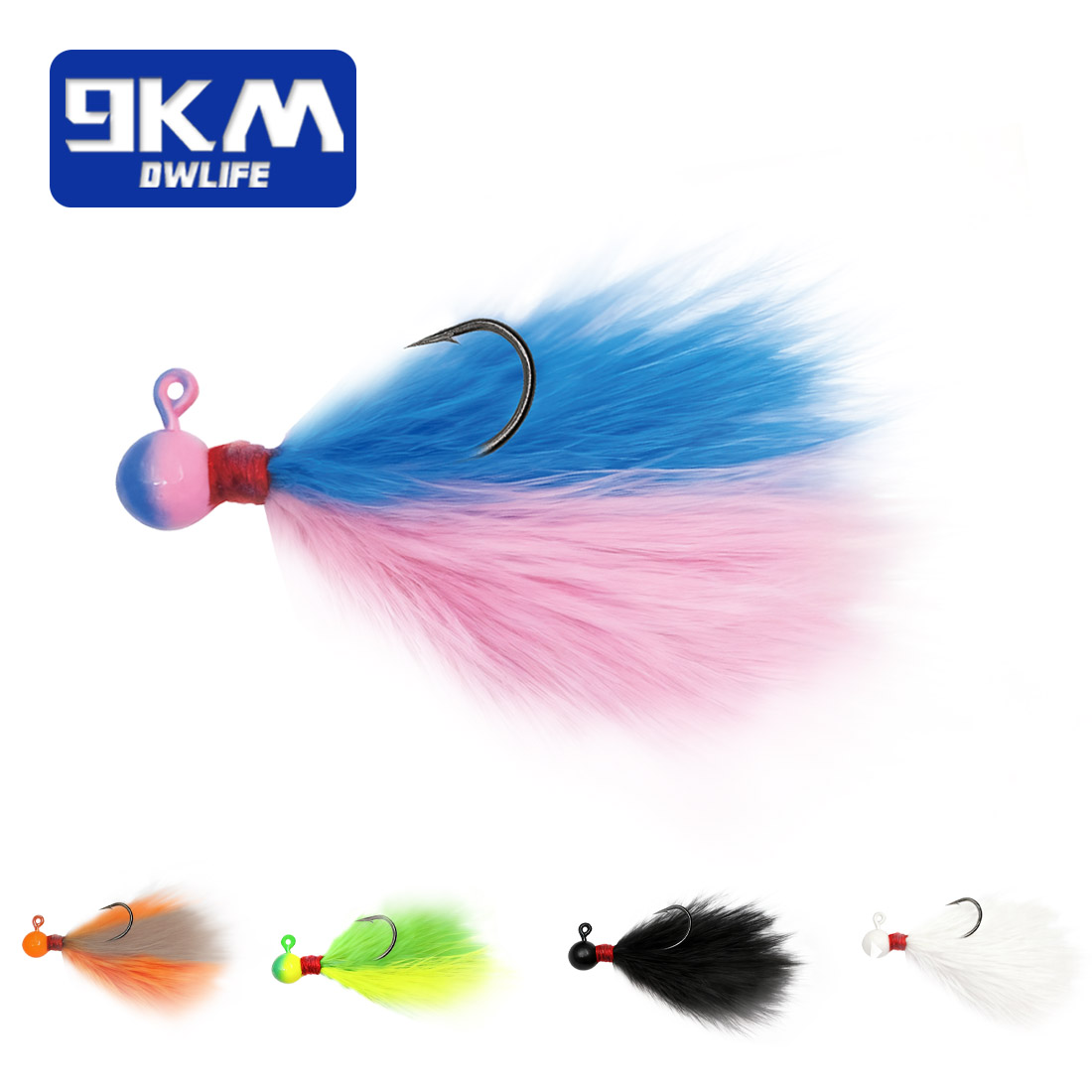 9KM 5pcs Mixed-Color Marabou J - Fishing Hook Assortment のレビューと価格
