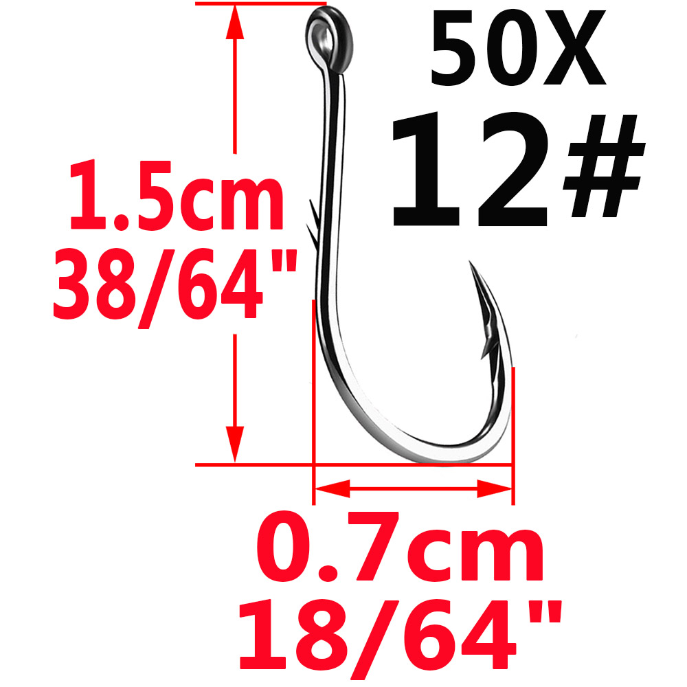 50pcs Iseama Circle Carp Eyed  - Fishing Hook Circle のレビューと価格