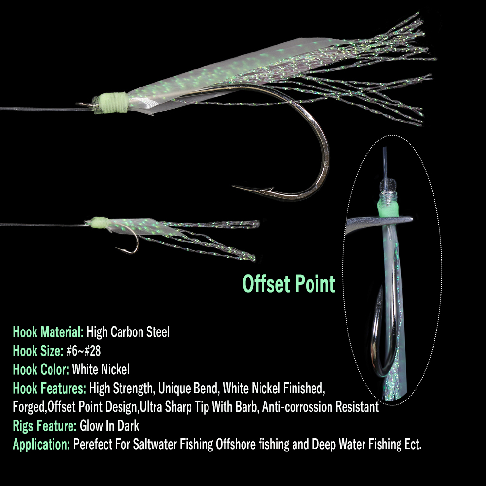 WIFREO 50pc Luminous Simulated - Fishing Hook Circle のレビューと価格
