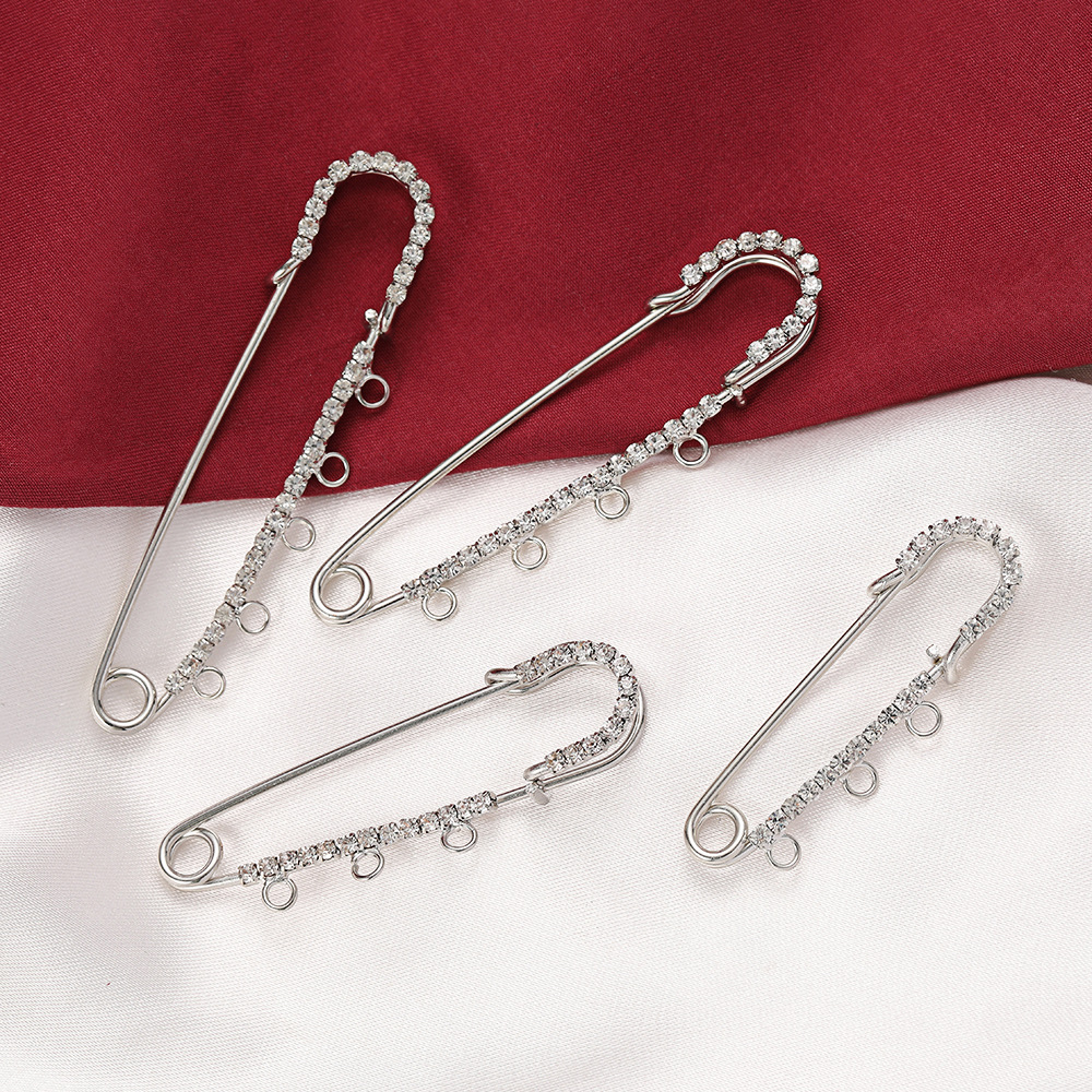 5pcs Rhinestone Charms Safety  - Fishing Hook Size のレビューと価格