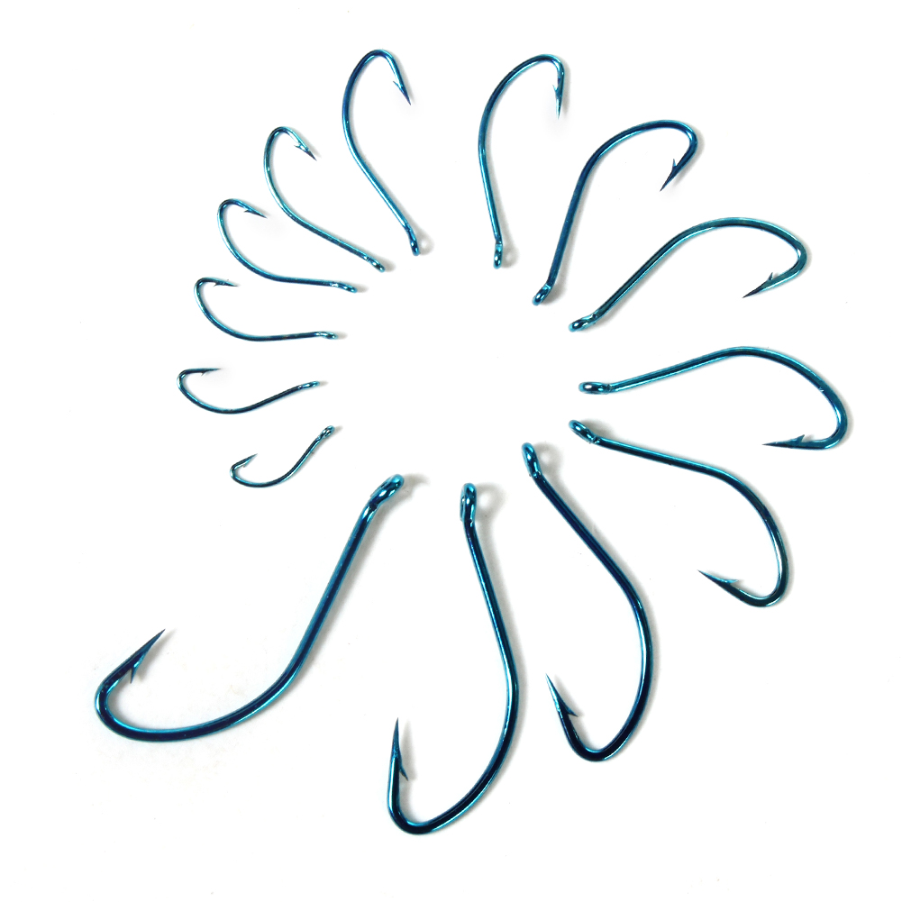 10pcs 2#-15# Blue High Carbon  - Fishing Hook Circle のレビューと価格