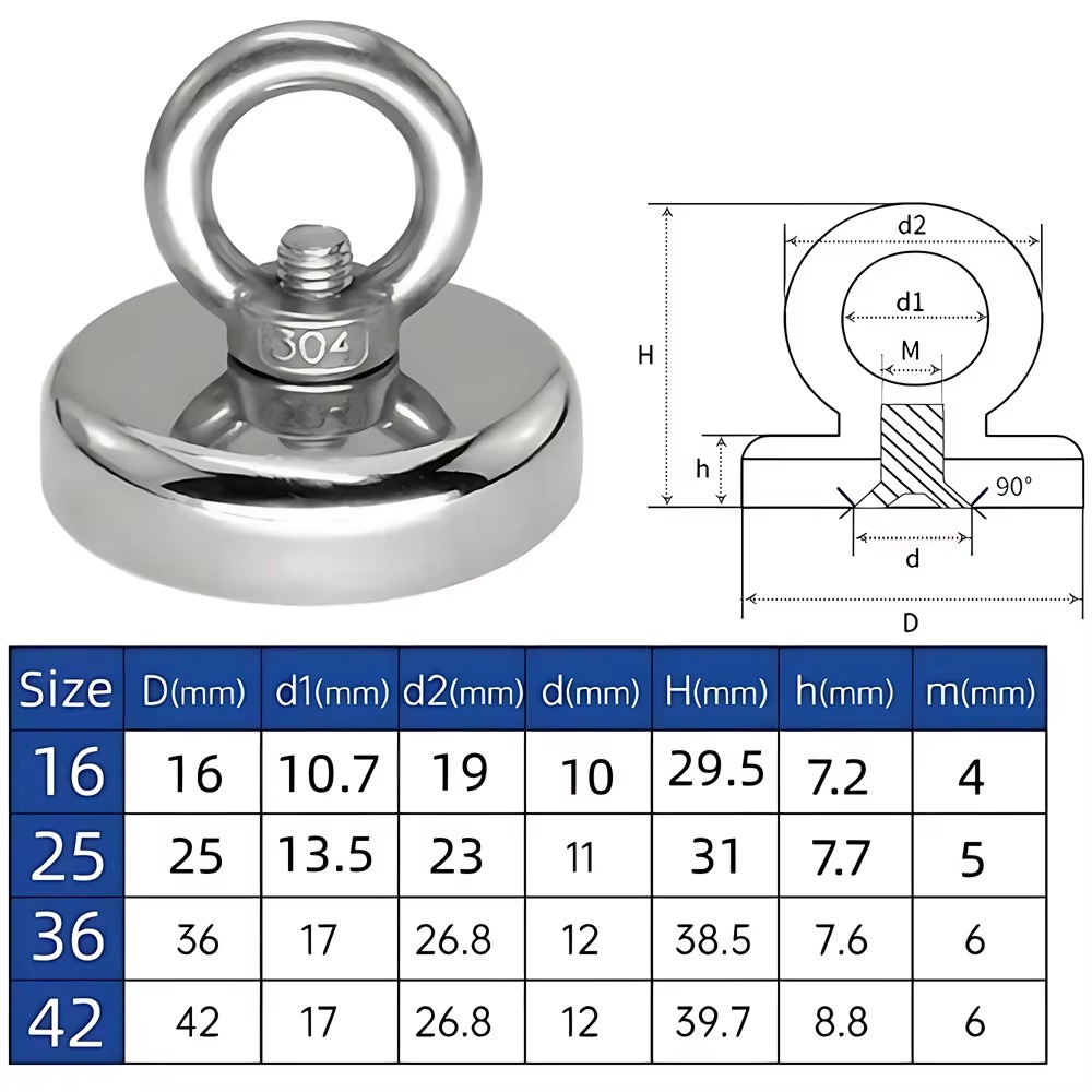 Fishing Salvage Neodymium Magn - Fishing Hook Stainless Steel のレビューと価格