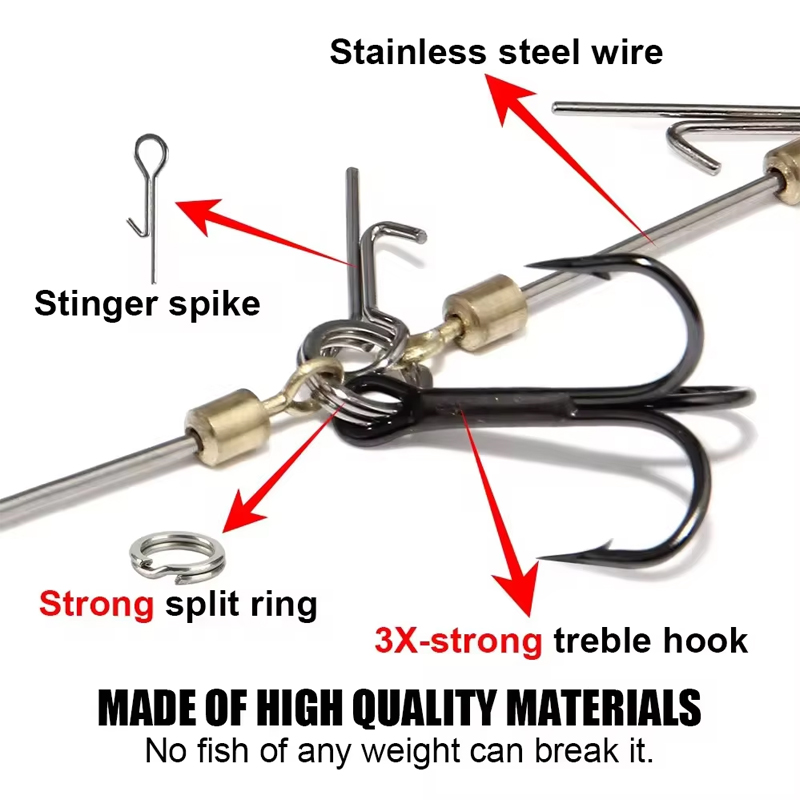 Fishing Hook Rigs Steel Leader - Fishing Hook Treble のレビューと価格