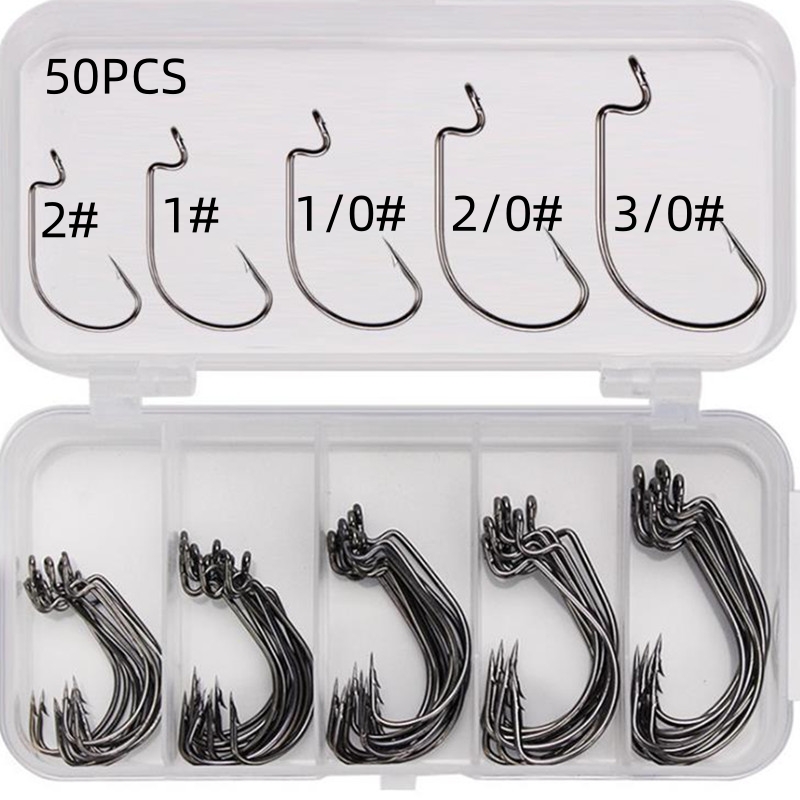 50Pcs/Box High Carbon Steel Fi - Fishing Hook Box のレビューと価格