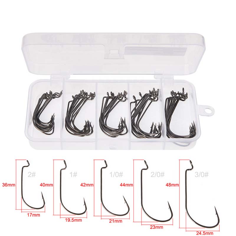 50Pcs/Box High Carbon Steel Fi - Fishing Hook Box のレビューと価格