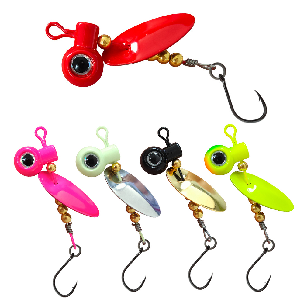 5pcs Crappie Jig Heads With Sp - Fishing Hook Offset のレビューと価格