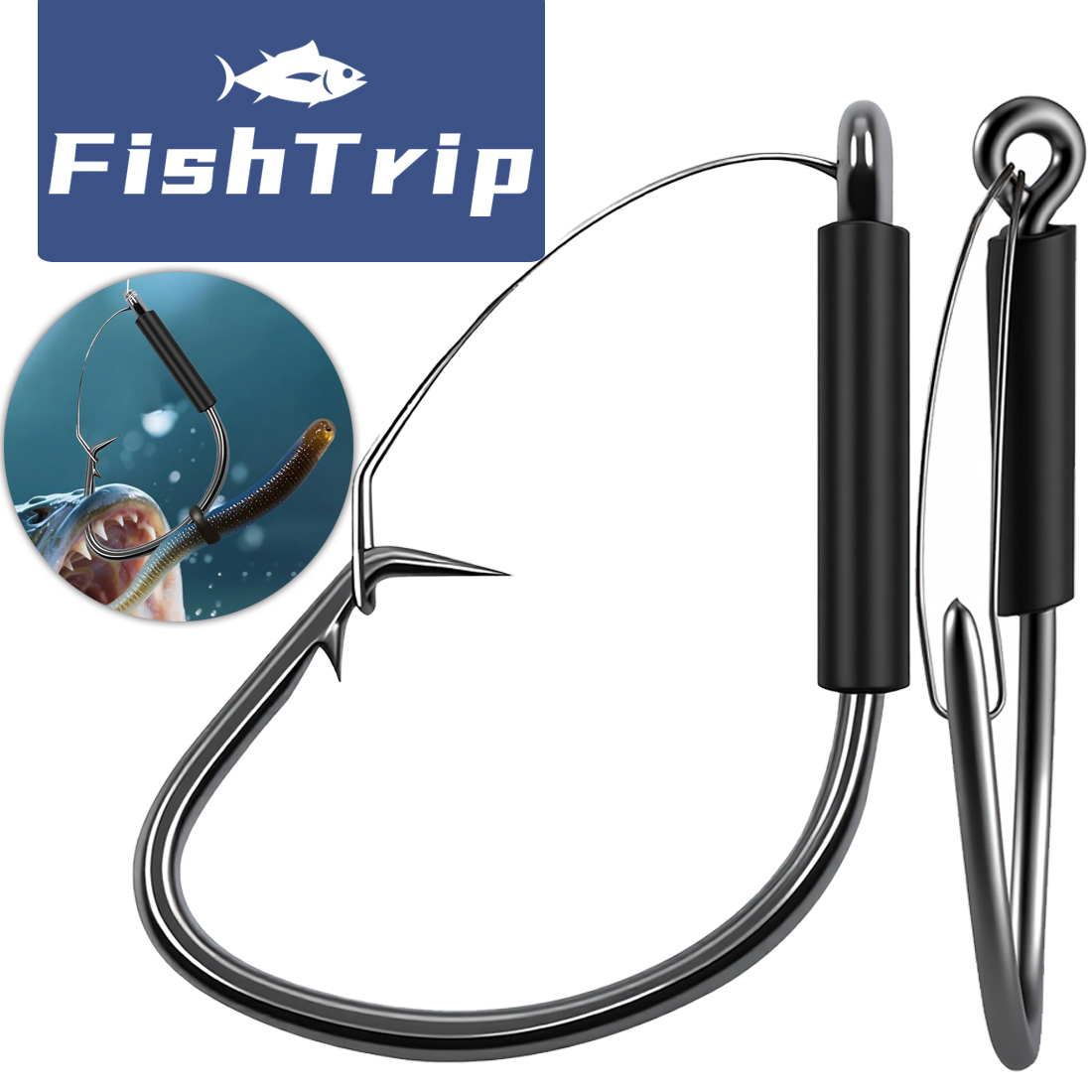 FishTrip Weedless Wacky Rig Ho - Fishing Hook Weedless のレビューと価格