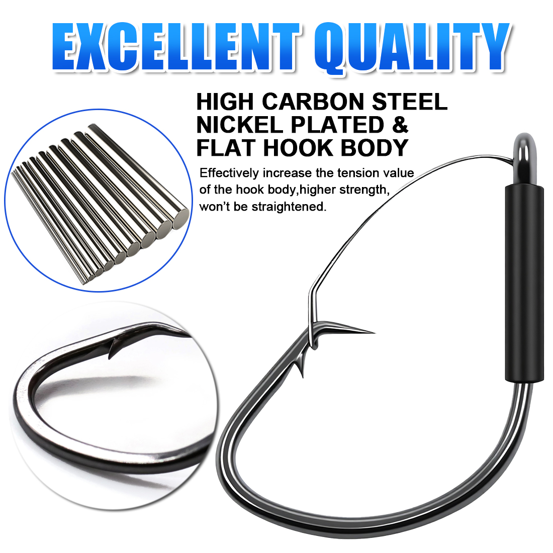 FishTrip Weedless Wacky Rig Ho - Fishing Hook Weedless のレビューと価格